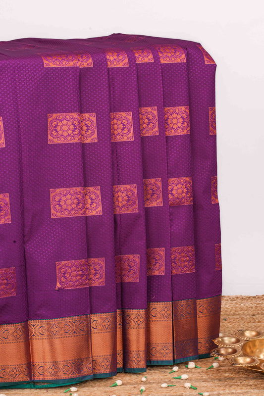 purple art silk saree