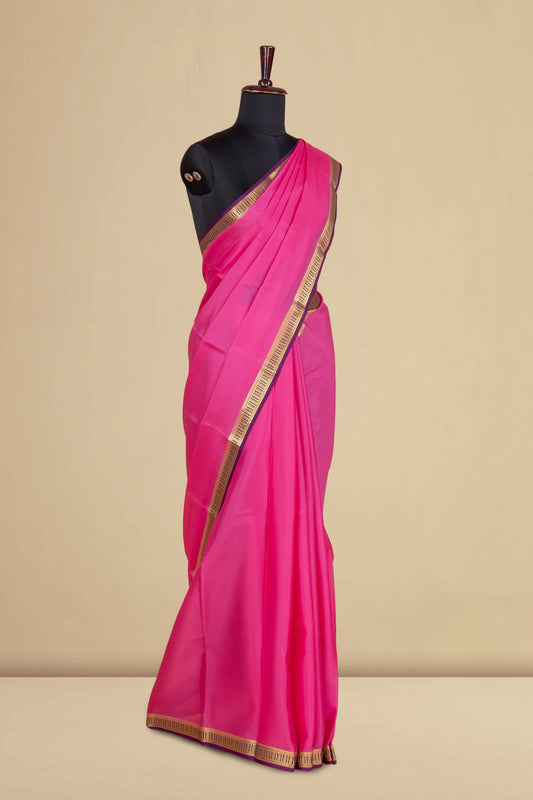 Pink Mysore Silk Pure