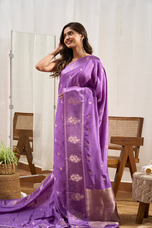 Lavender Mushru Silk