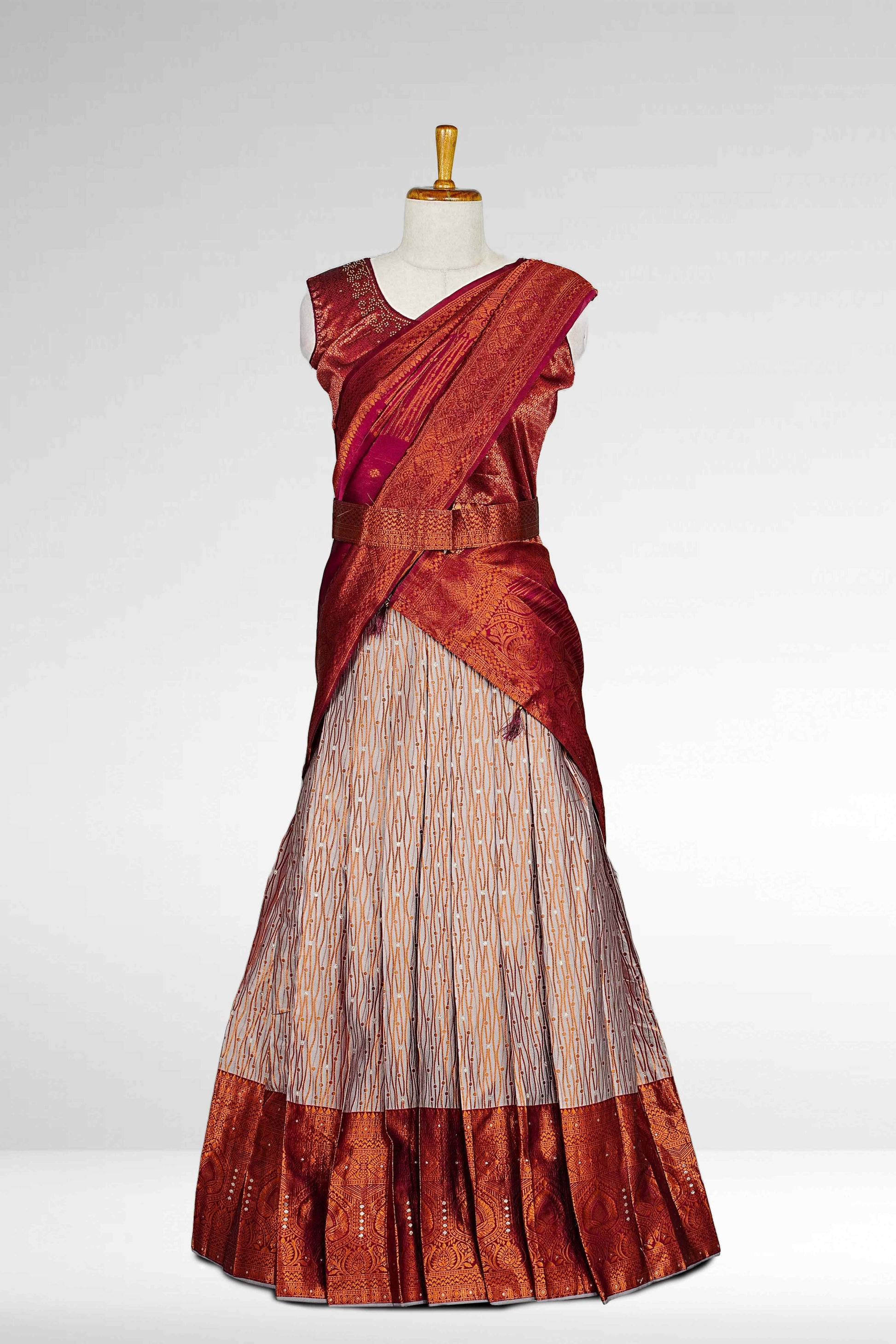 Girls Lehenga Maroon