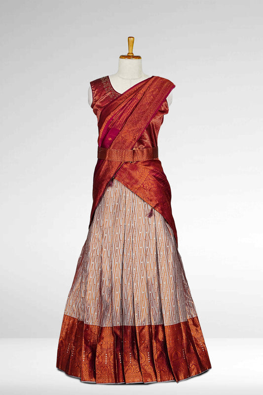 Girls Lehenga Maroon