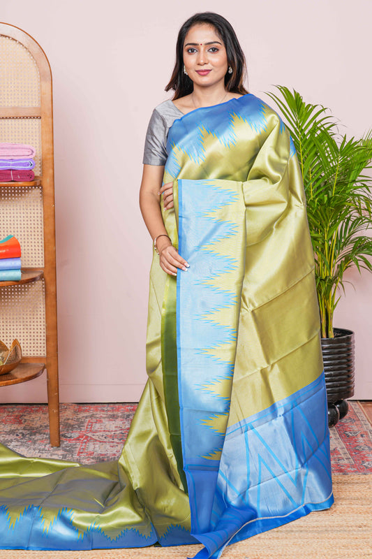 GREEN TISSUE SILK SAREE