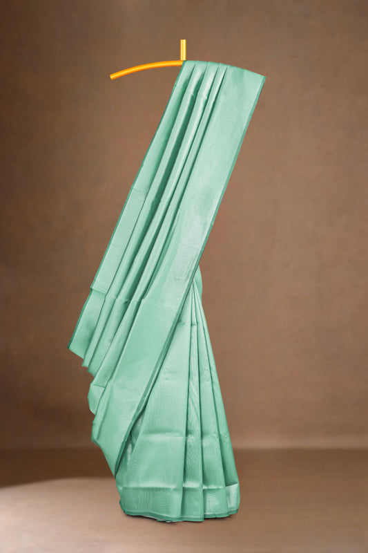 Green lichi silk saree
