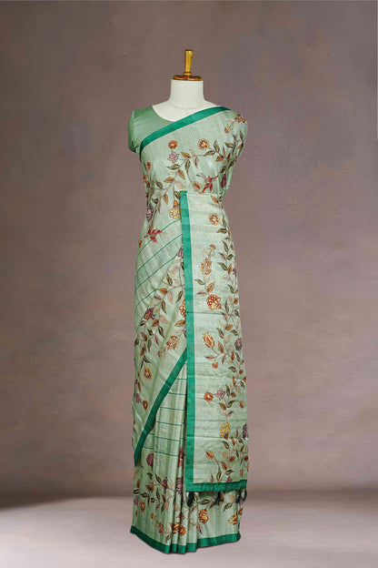 Green Tussar Sarees