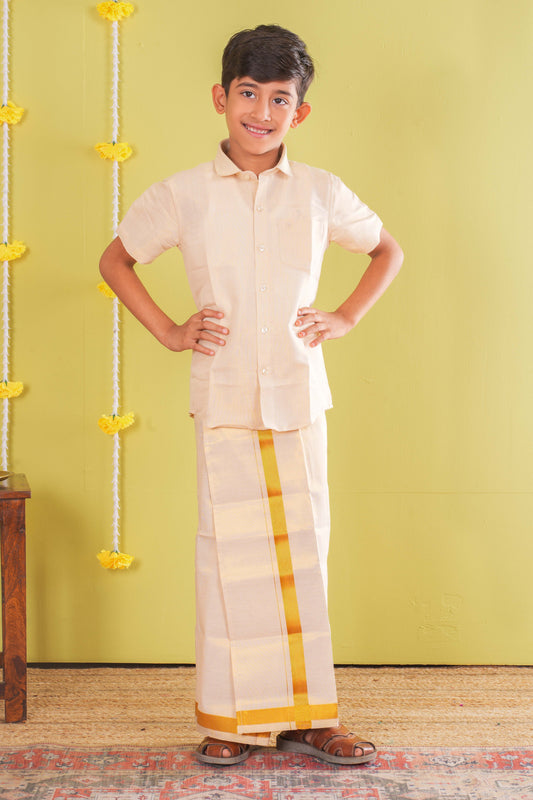 Boy's Dhoti Shirt Set