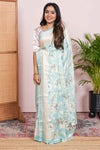blue brasso saree