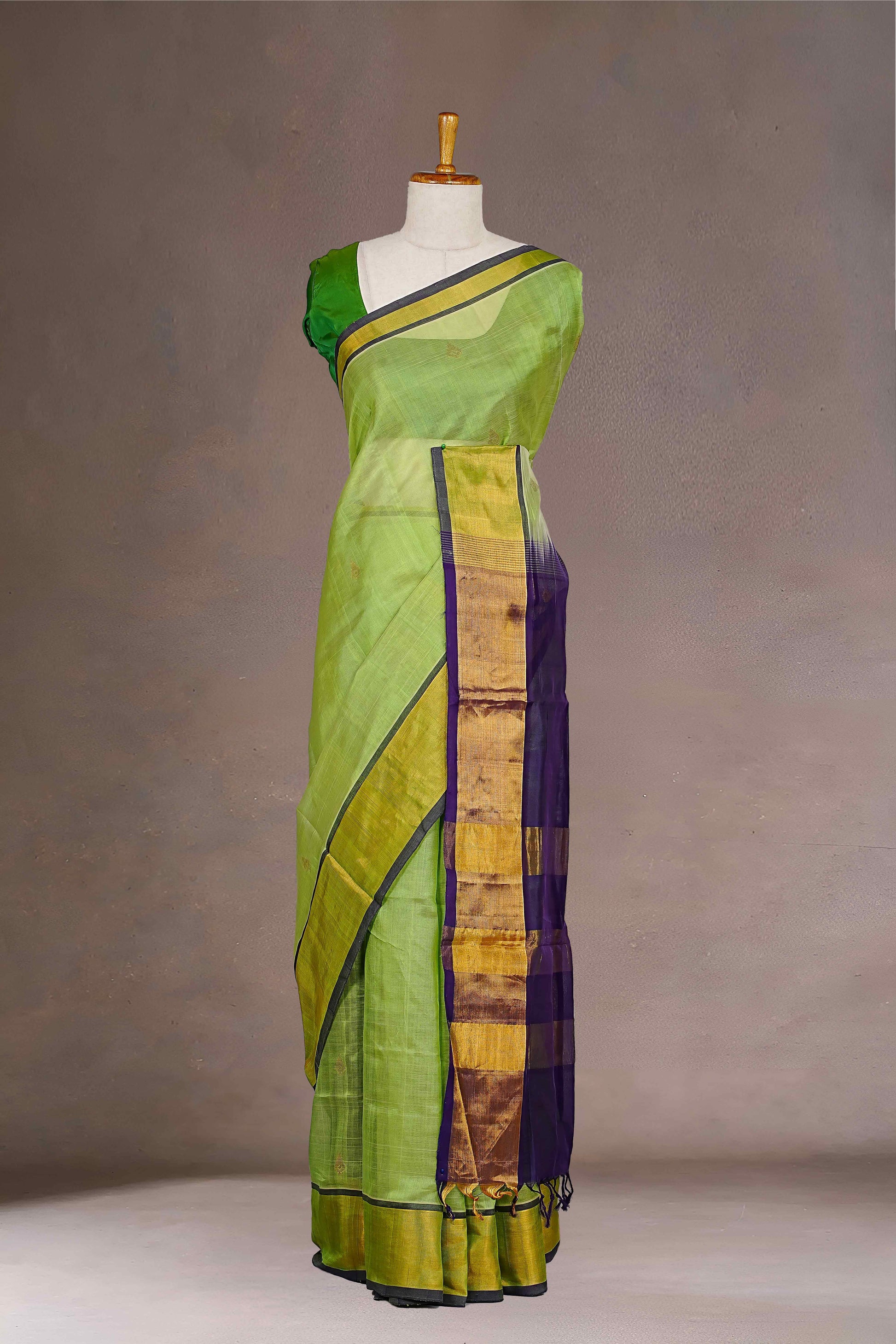 Green Mangalagiri Silk