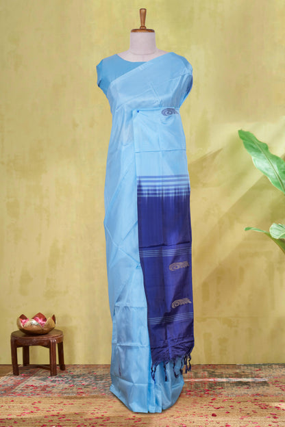 Blue Vazhainaar Silk