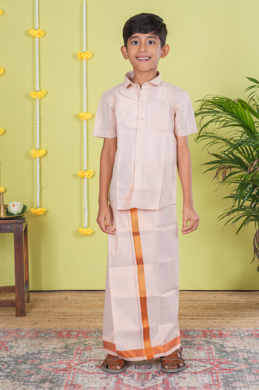 Boy's Dhoti Shirt Set