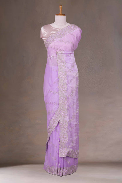 Lavender Designer Sarees