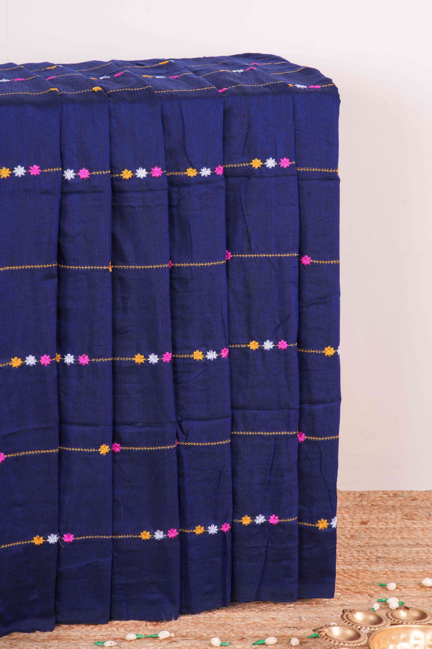 Navy Khadi Cotton