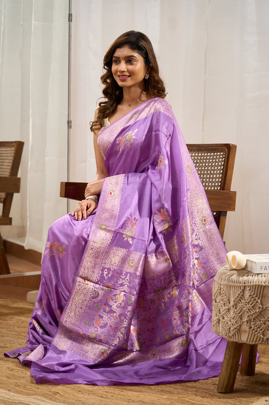 Lavender Mushru Silk