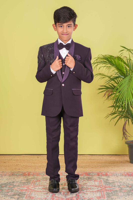 Boy's Designer Coat Suit Set
