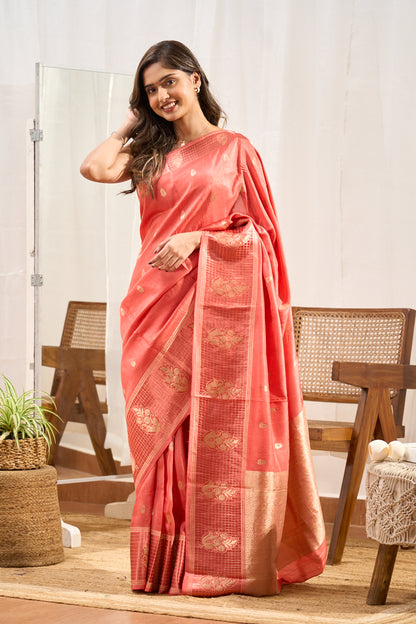 Pink Mushru Silk