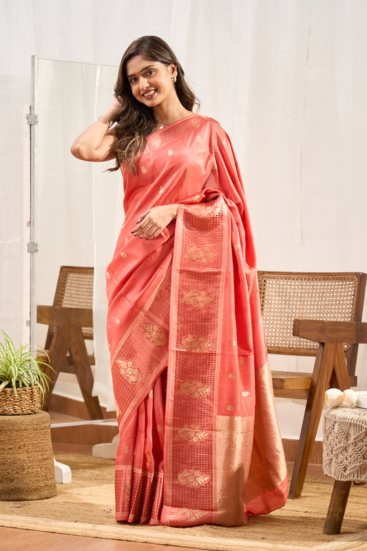 Pink Mushru Silk