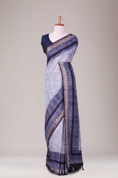 Blue Tussar Sarees