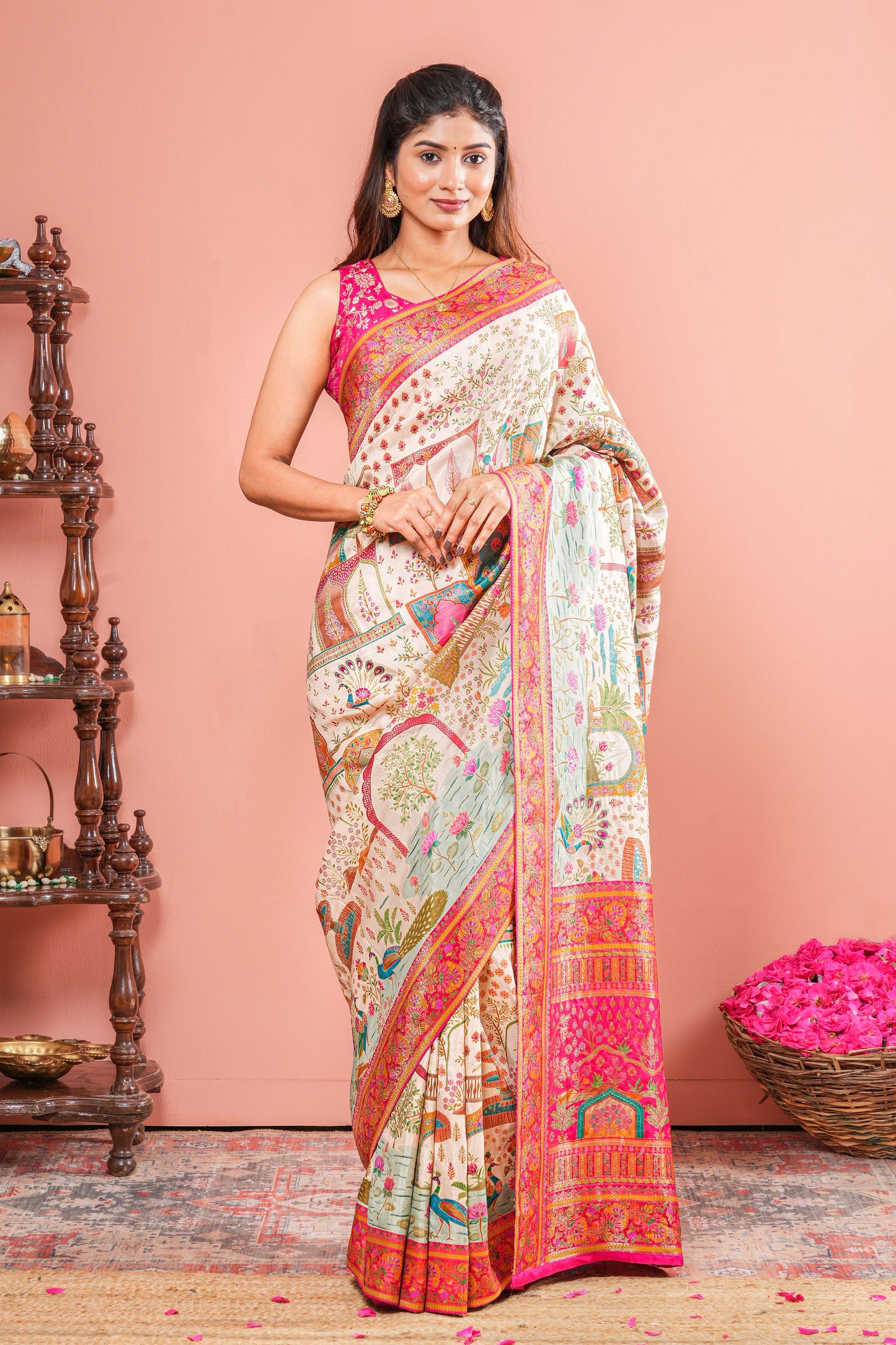 Pure Viscose Position Print Sarees