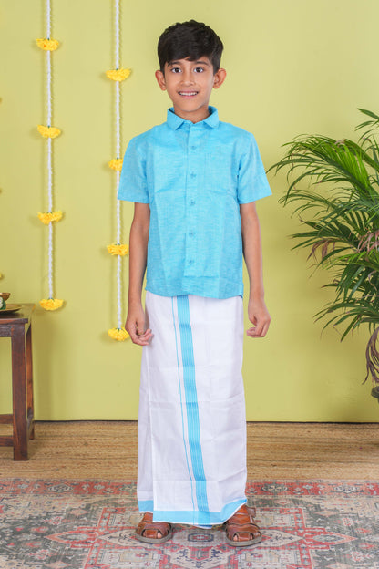 Boys Dhoti Shirt Set