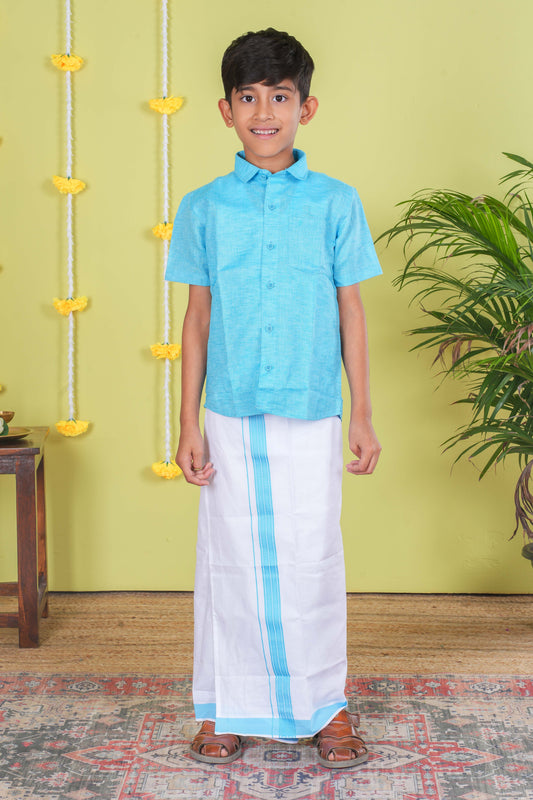 Boys Dhoti Shirt Set