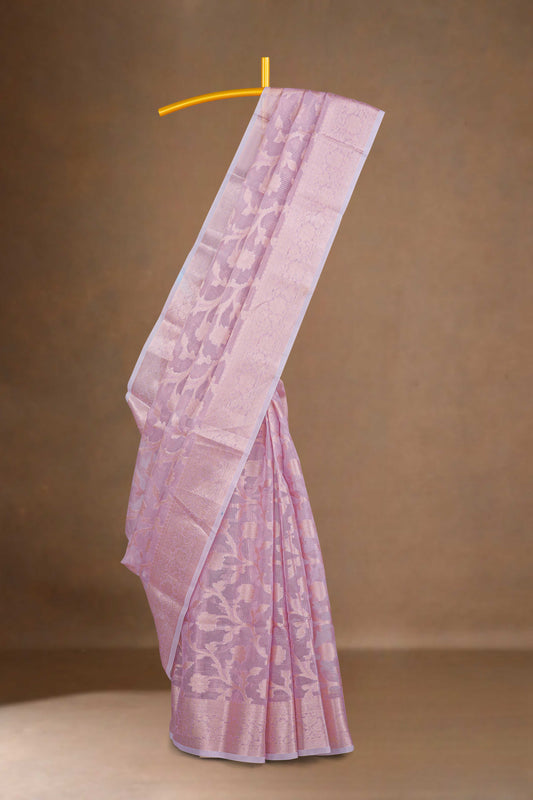 PINK TISSUE SAREE
