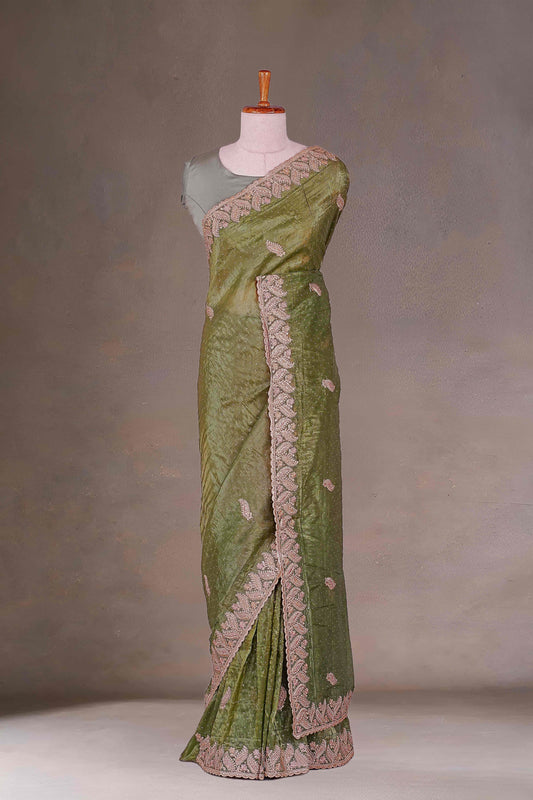 Green Designer Sarees