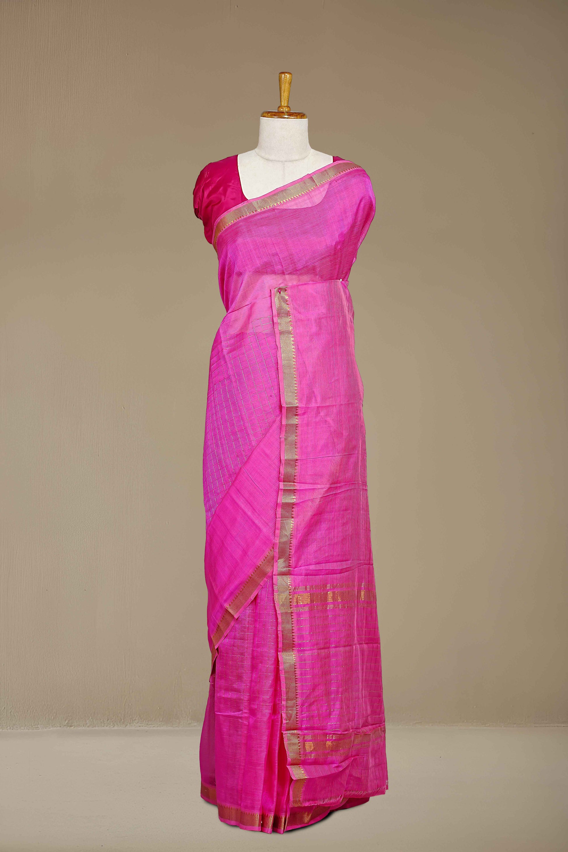 Pink Mangalagiri Silk