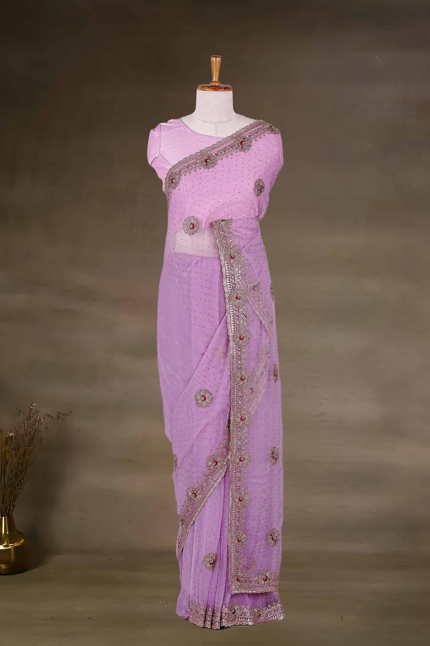 Purple Designer Sarees