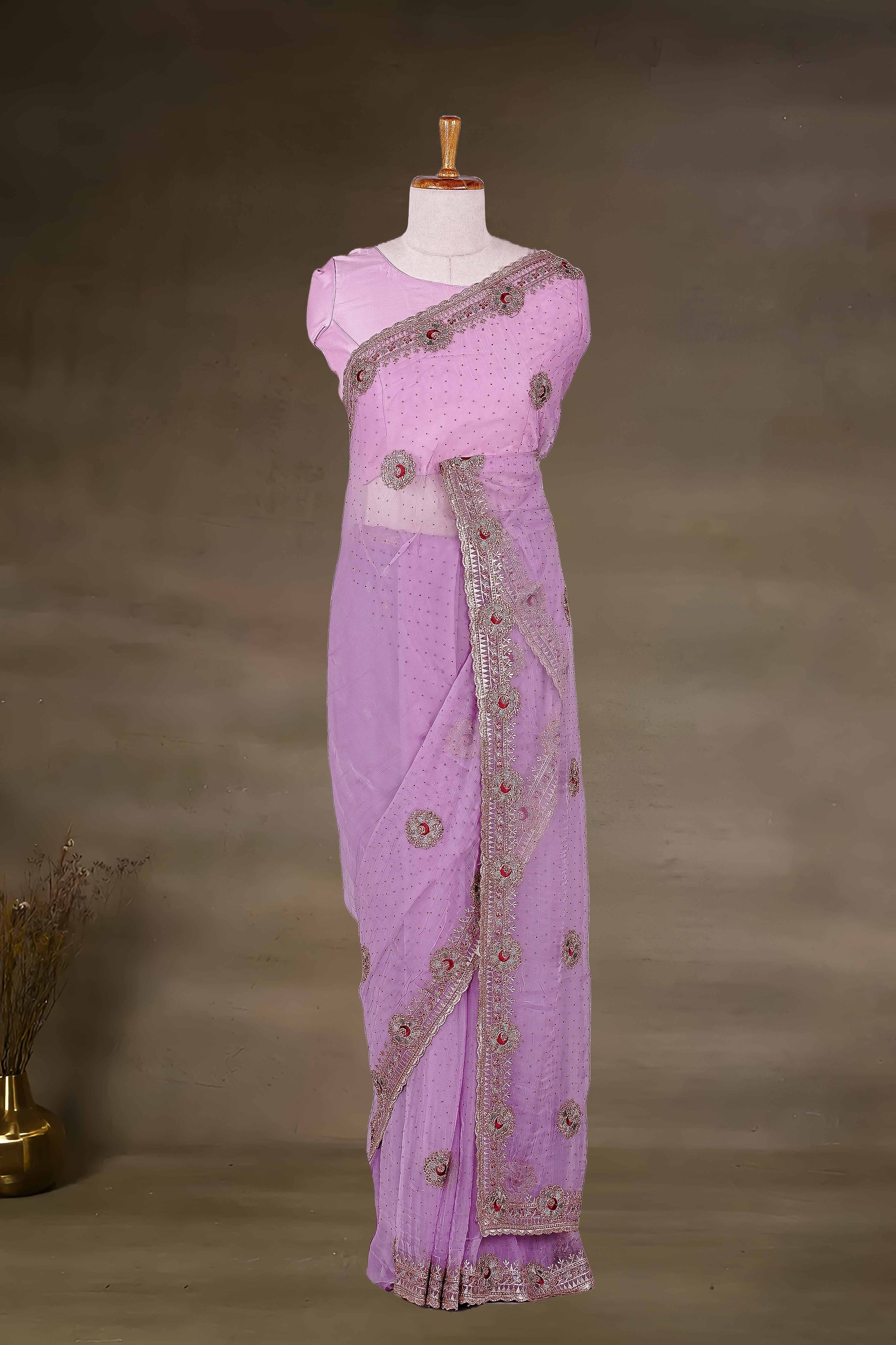 Purple Designer Sarees