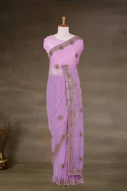 Purple Designer Sarees