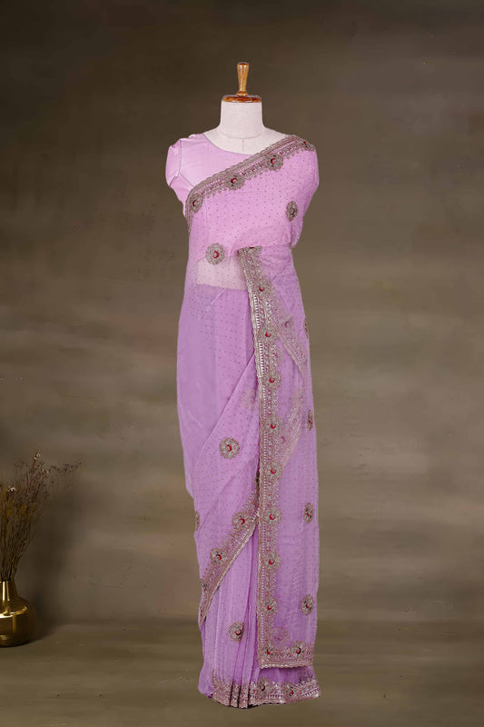 Purple Designer Sarees