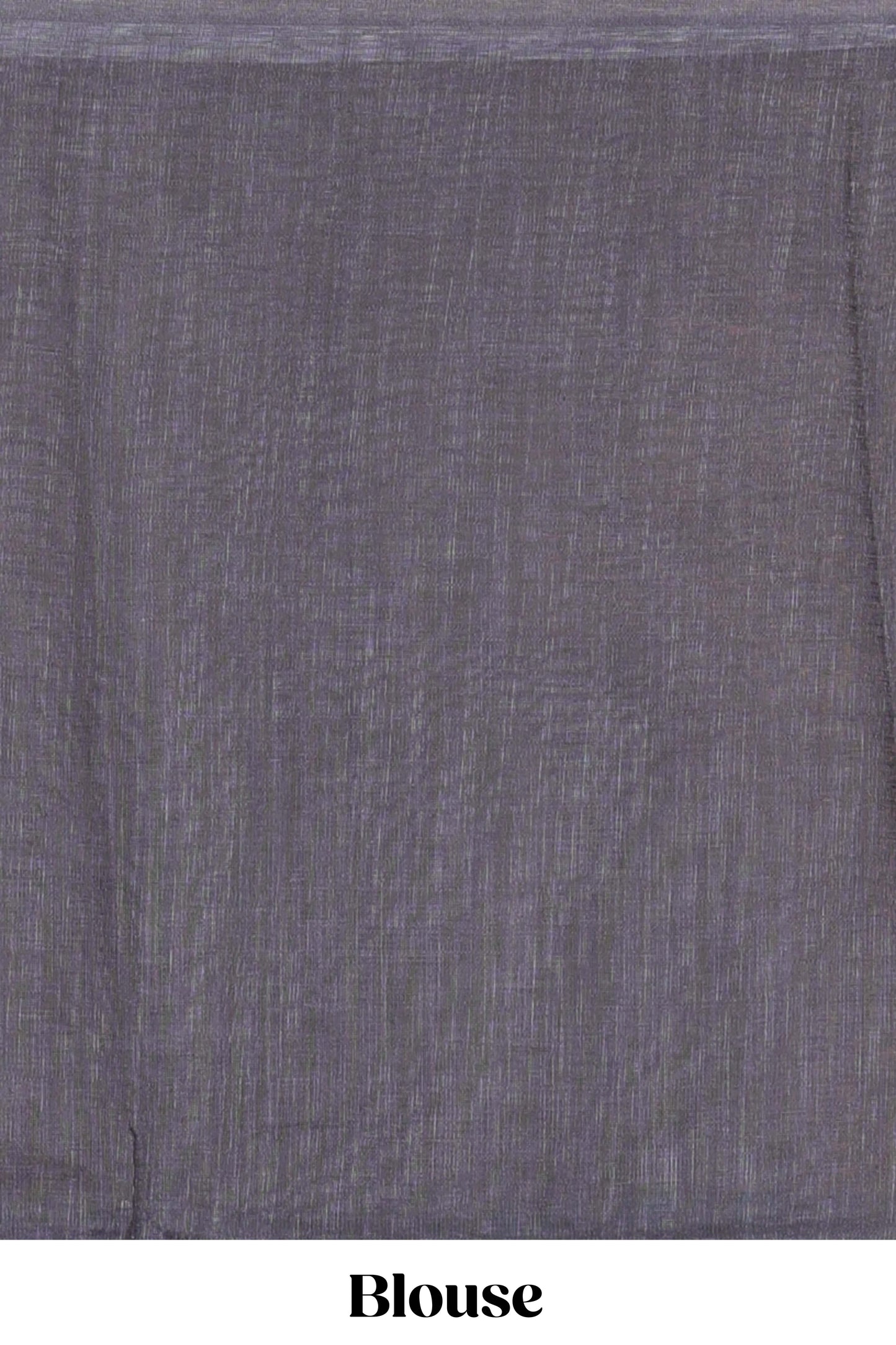 Borderless multi color linen plain saree with contrast blouse