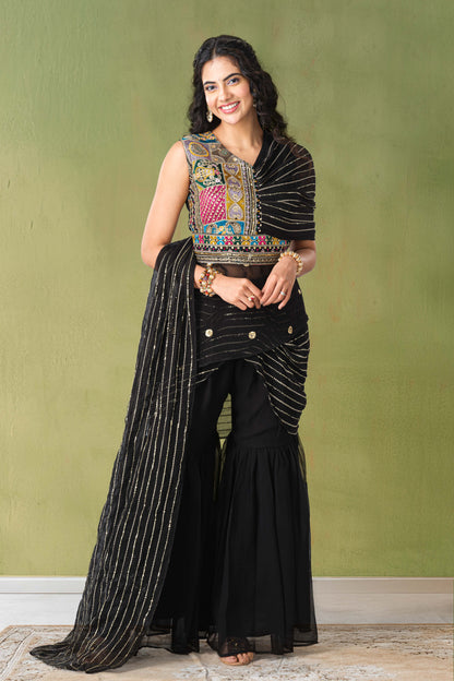 Indo Western Draping