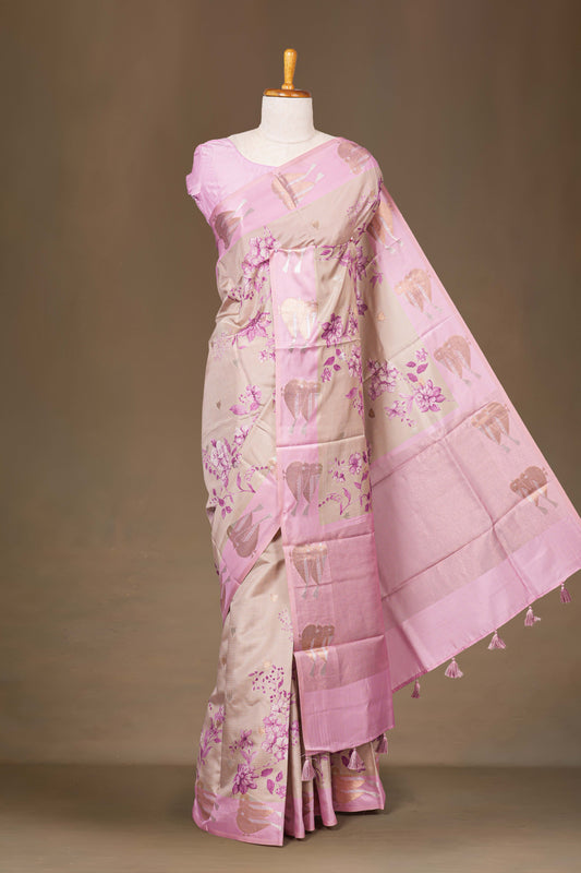 Satin Crepe Saree