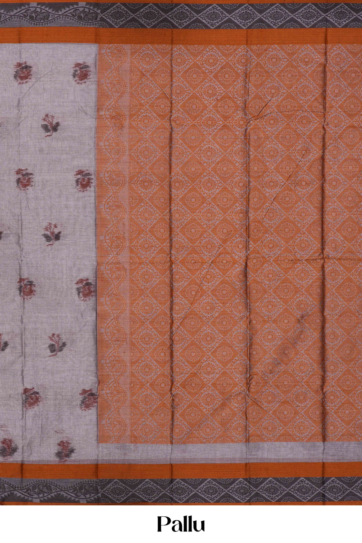 Grey Bengal Cotton With Buttas
