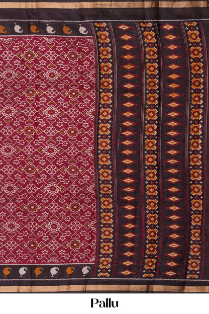 Red dola silk saree