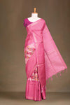 Art Tussar Centre Print With Zari Border