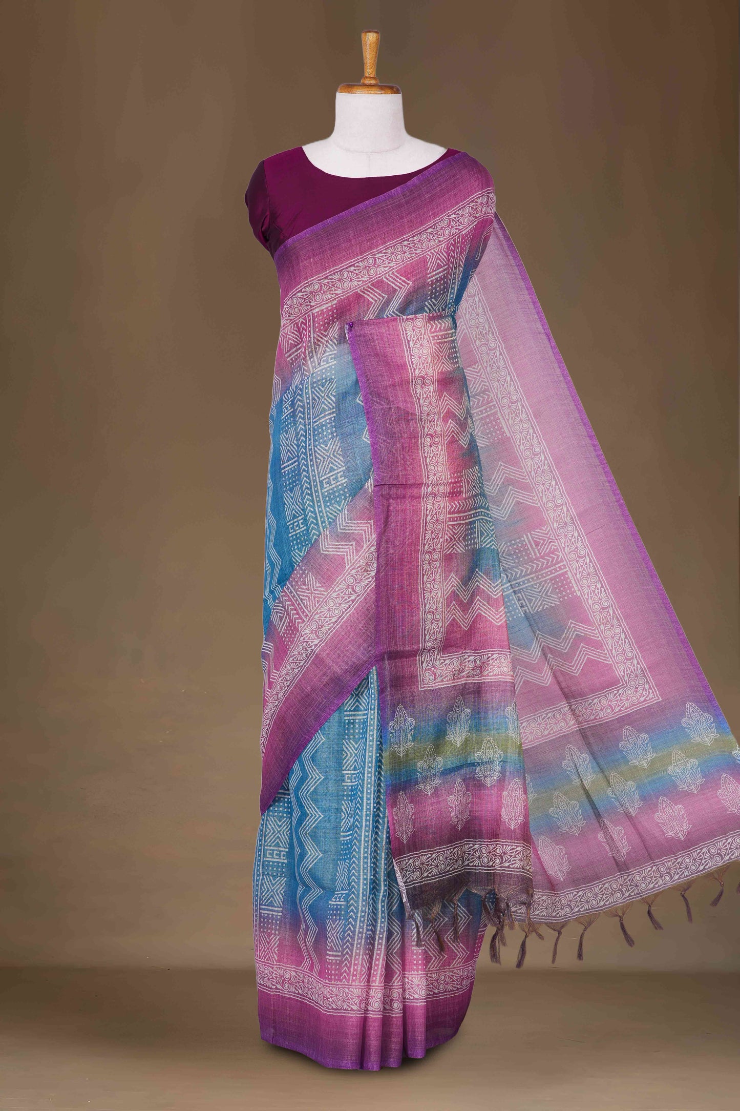 Linen Cotton Saree