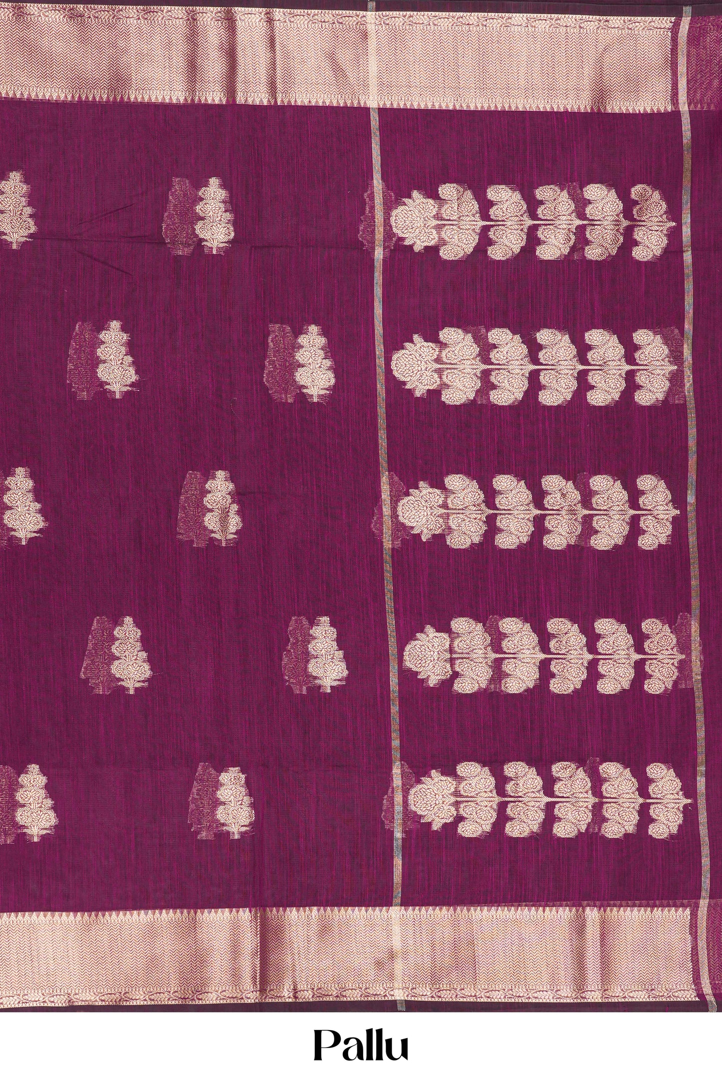 maroon slub cotton saree