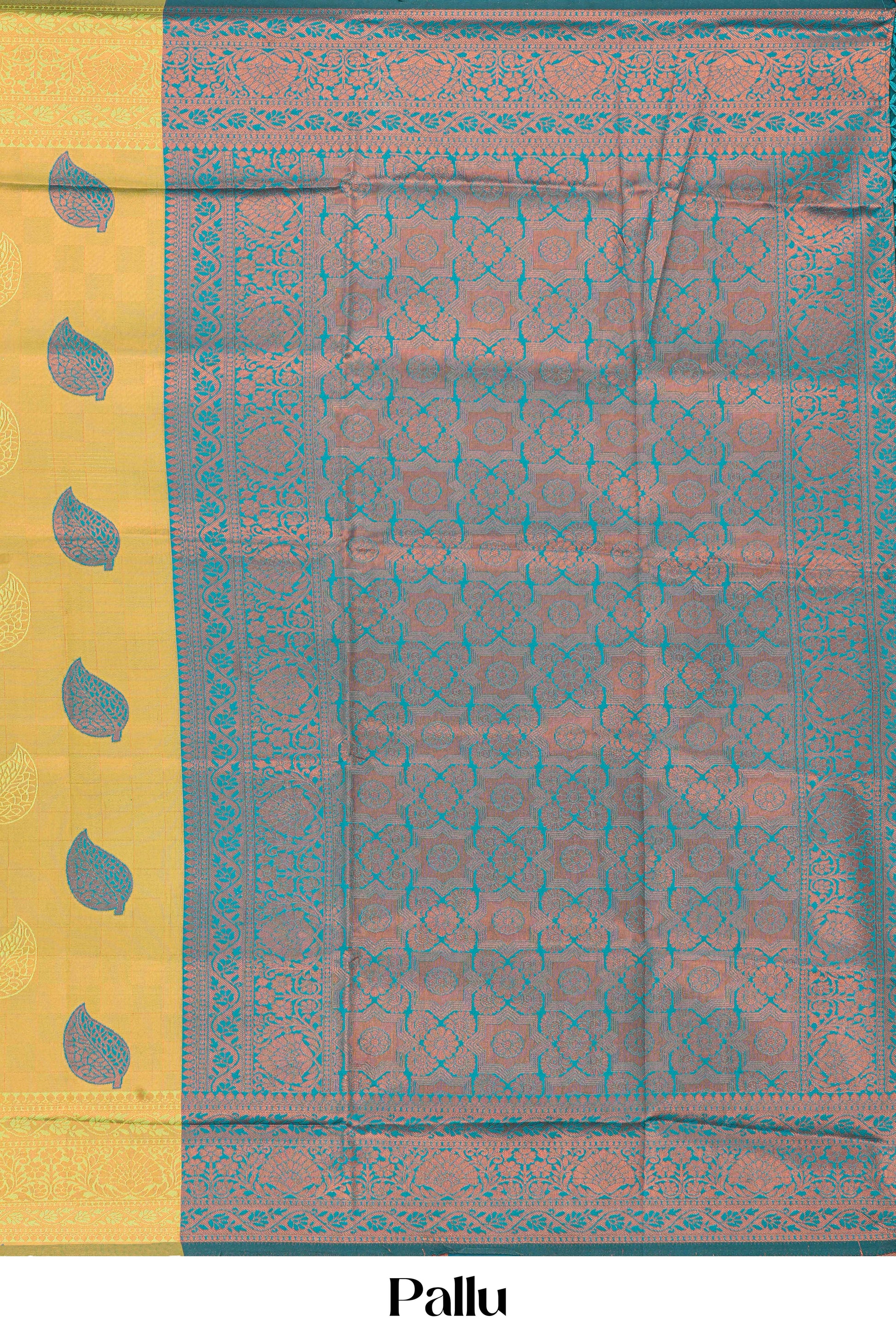 Lichi silk saree with contrast blouse