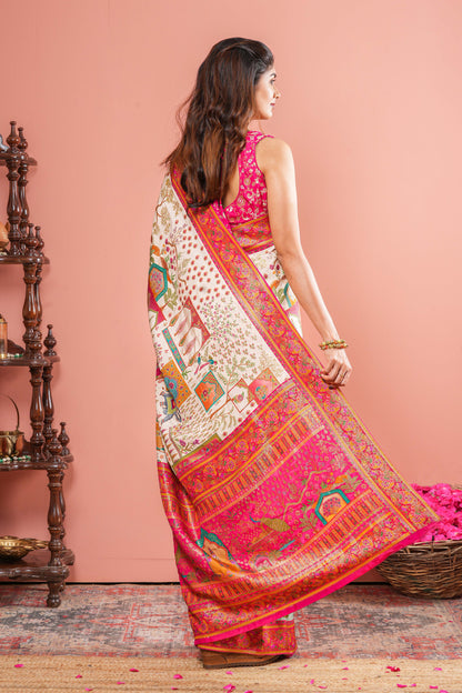Pure Viscose Position Print Sarees