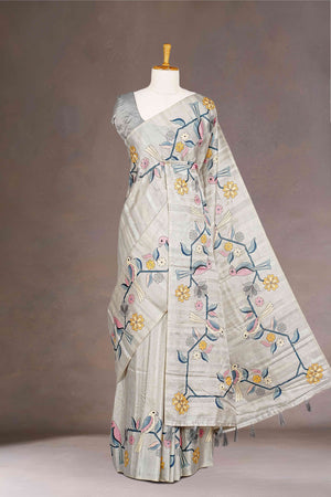 Semi Tussar Silk Sarees