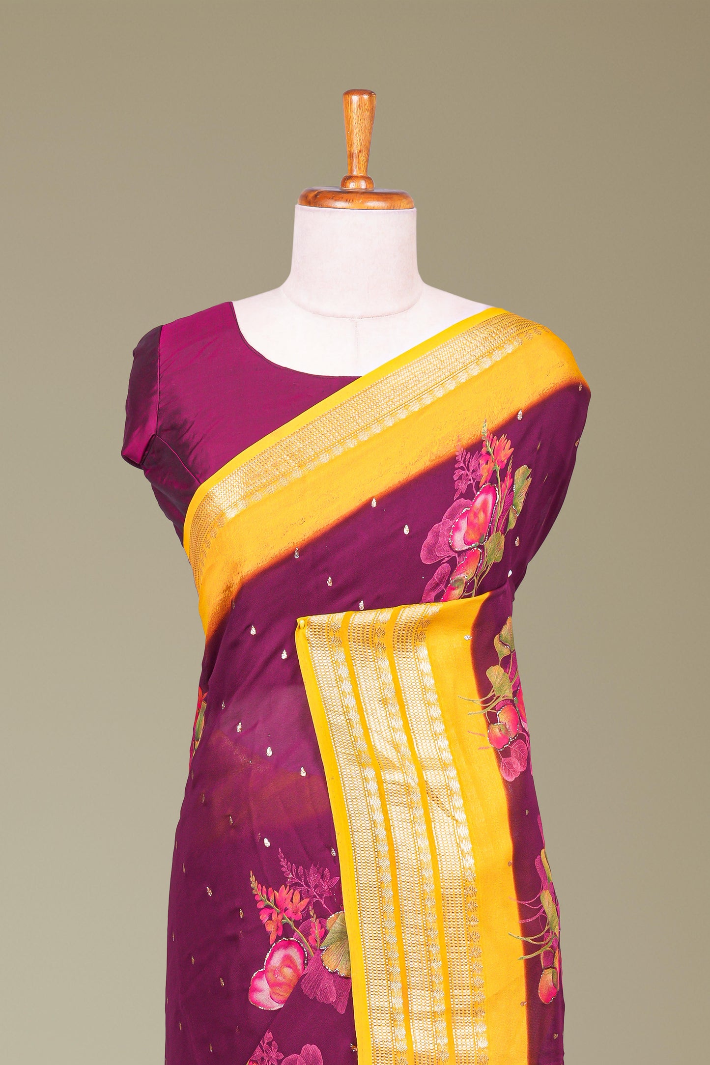 Moss Chiffon Sarees
