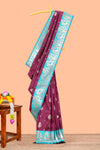 Brown Semi Soft Silk Saree Body All Over Small Gold Zari Butta And Zari Border With Grand Zari Rich Pallu