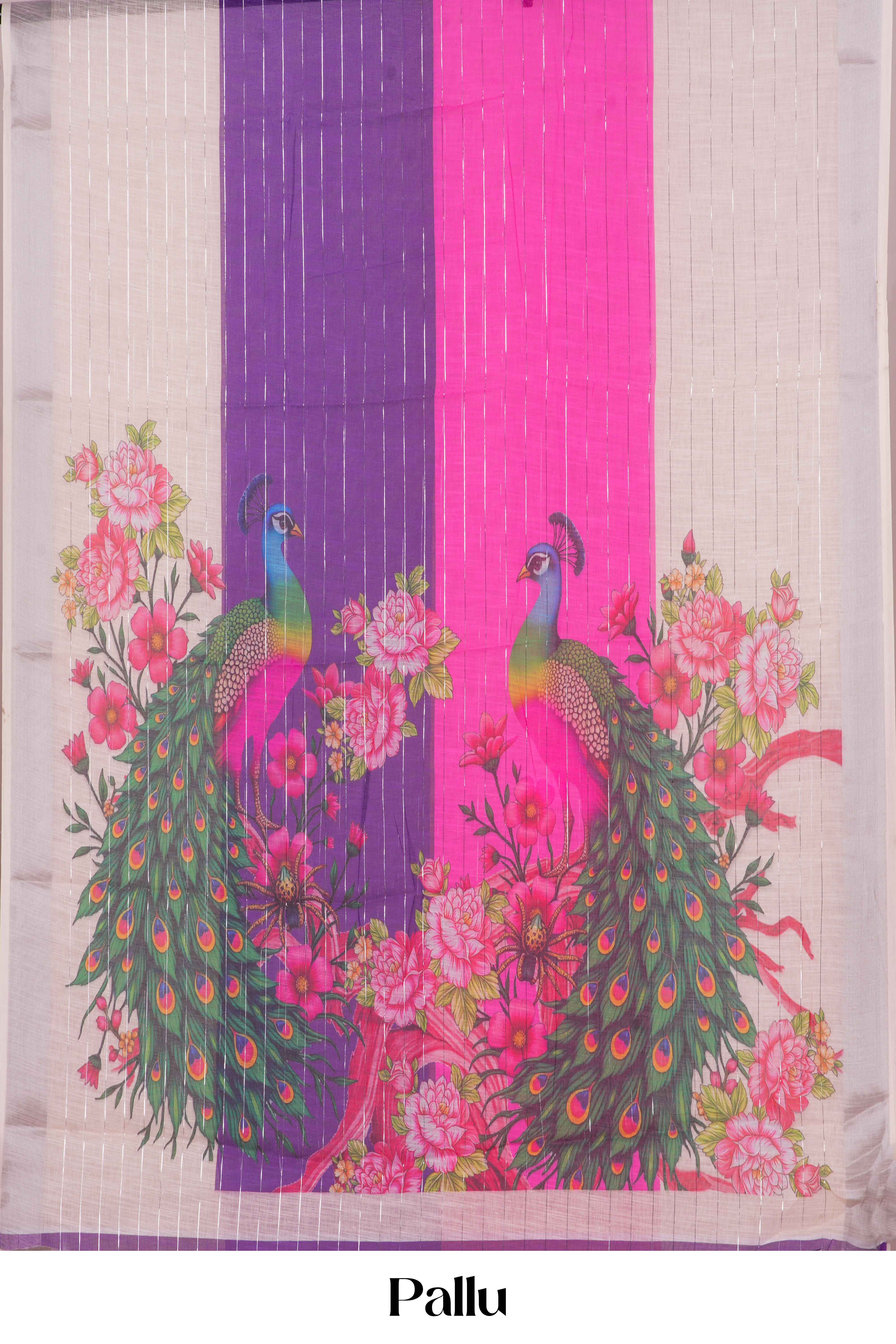 Linen Multi Colour Saree With Stripes