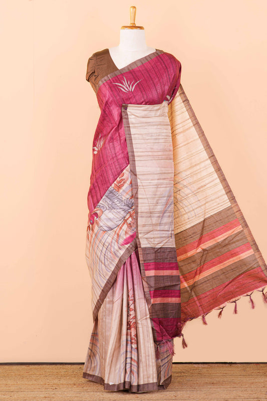 matka tussar saree