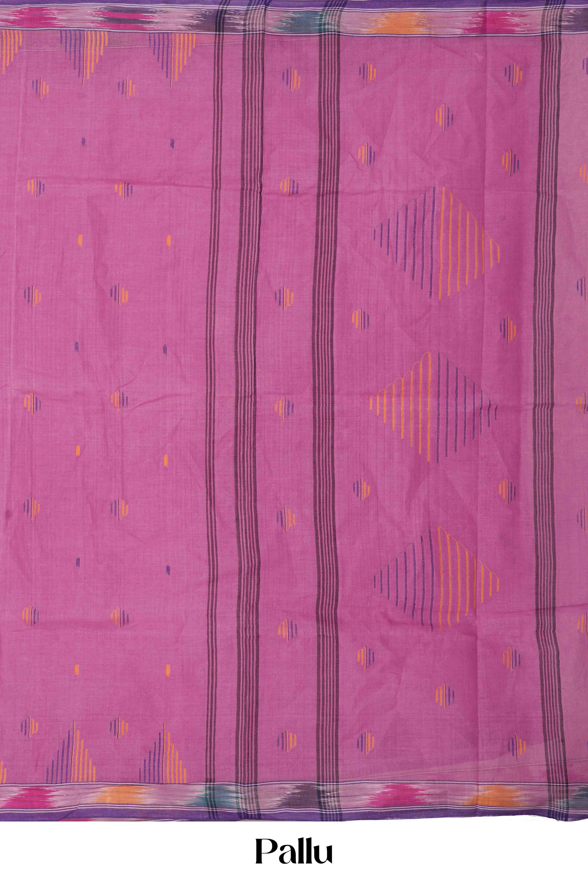 pink bengal cotton saree