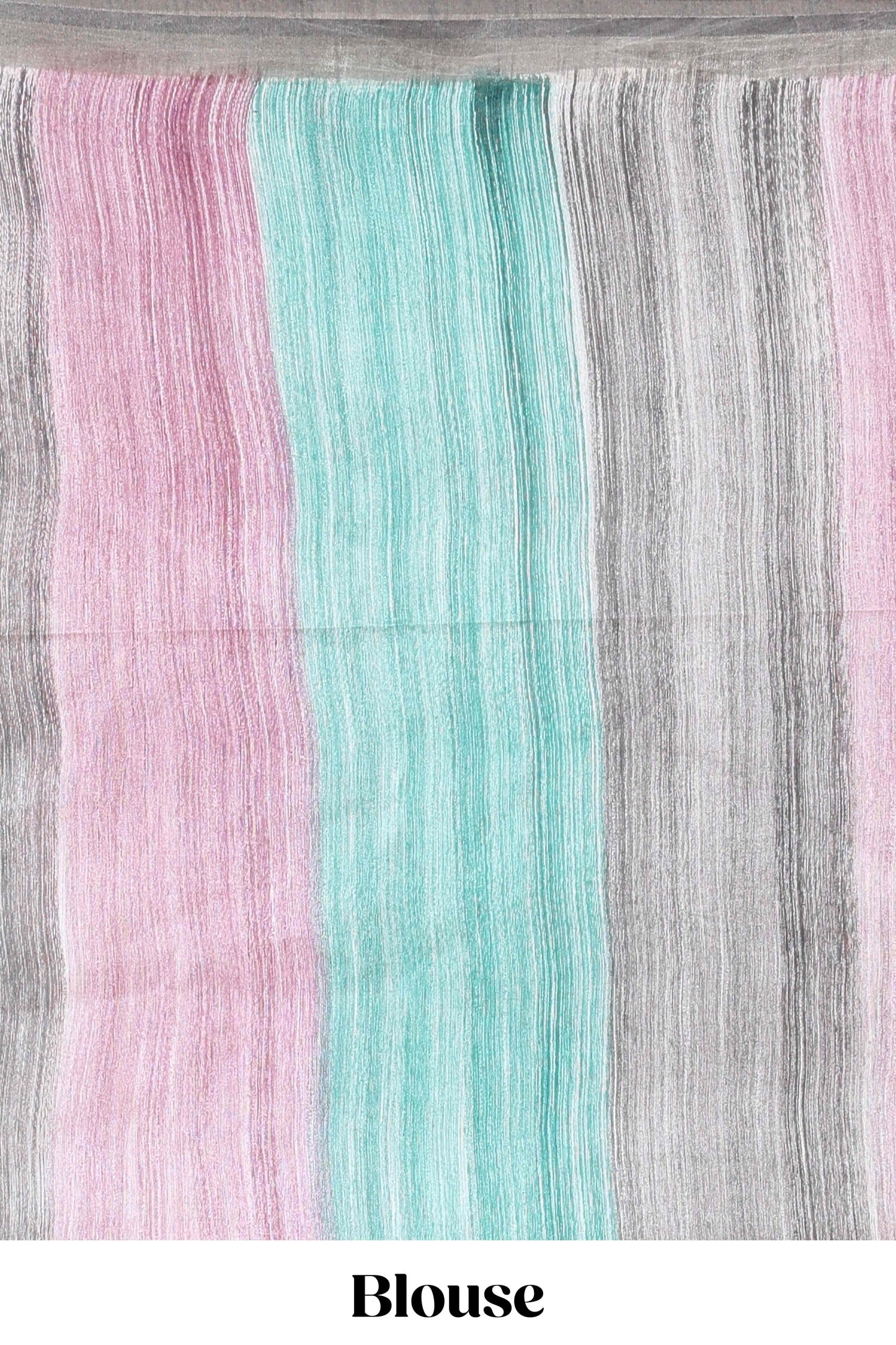 Multi color stripes chikankari cotton saree with thread work and self pallu