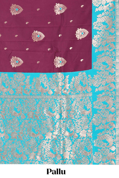 Brown Semi Soft Silk Saree Body All Over Small Gold Zari Butta And Zari Border With Grand Zari Rich Pallu