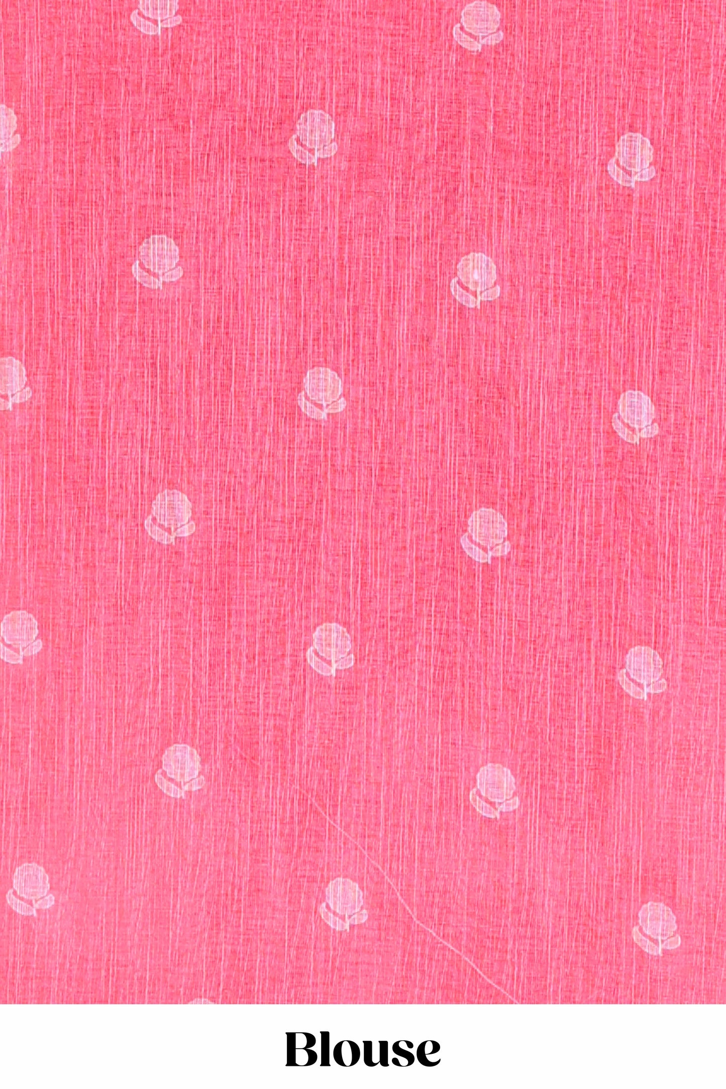 Red Linen Cotton Body Flower Print With Border Pichwai and Lotus Flower Print and Printed Blouse