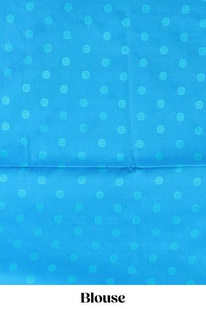 Borderless magenta semi soft silk saree with ikkat and zari woven body and ogee pallu